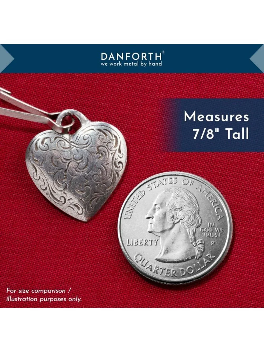 Heart Zipper Pull Charm | Pewter Clip for Bags & Purses | Unique Gift for Mom